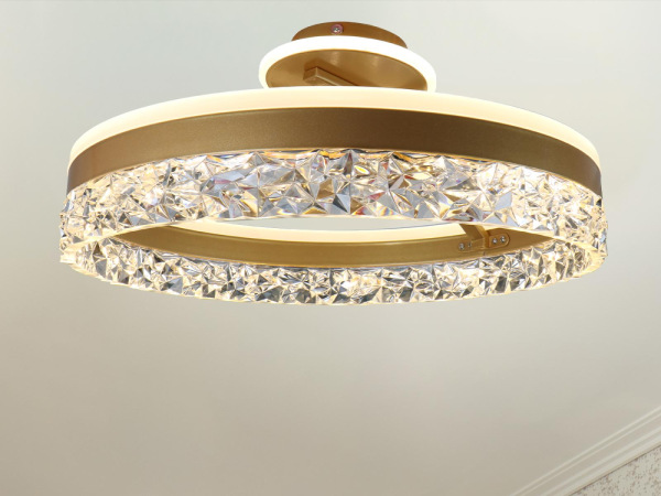 LED luxusné stropné krištáľové svietidlo s diaľkovým ovládačom 85W - TA1306/G 10