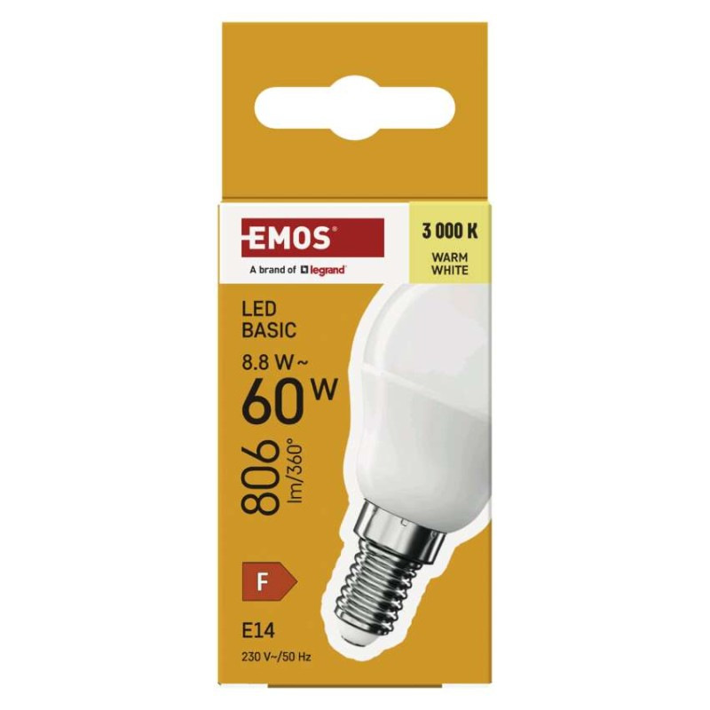 LED BASIC MINI GLOBE 8,8W(60W) 806lm E14 4