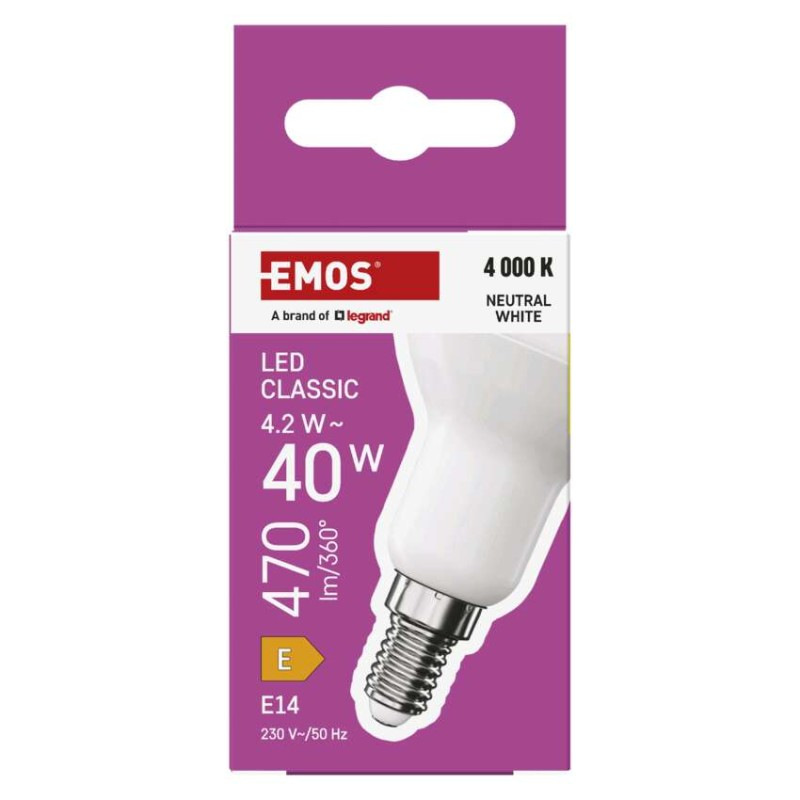 LED CLS R50 4,2W(40W) 470lm E14 NW 5