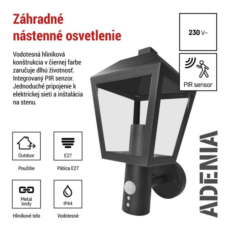 LED ZAHRADNÍ SVÍTIDLO,E27,IP44,MAX 15W,N 2