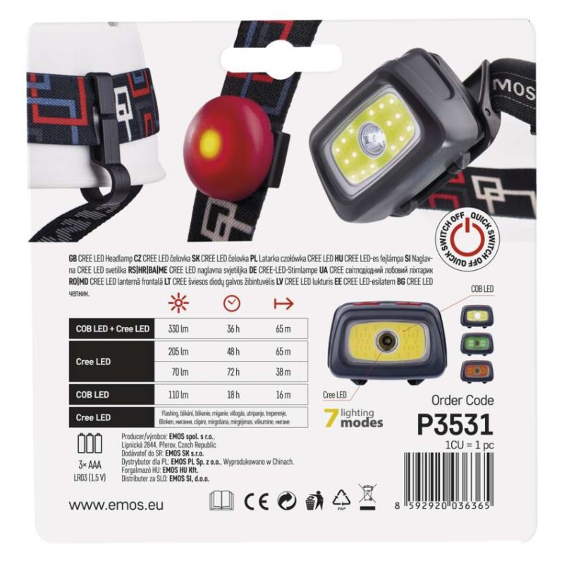 Ćelovka COB+CREE LED 3xAAA  P3531 5