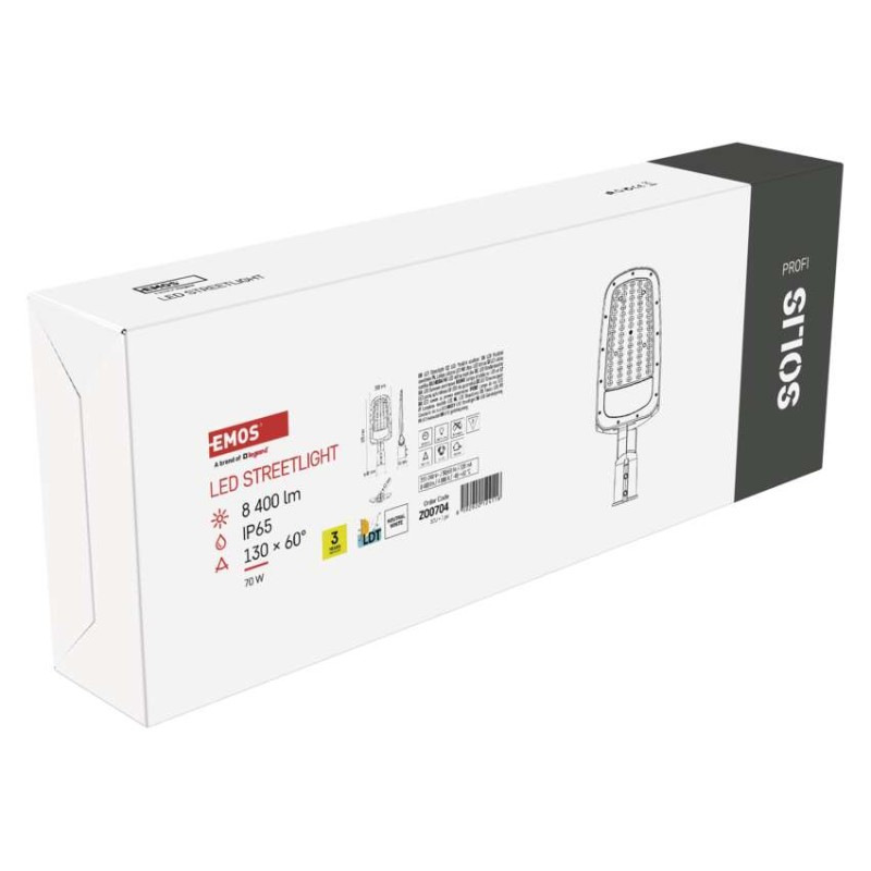 LED Street light SOLIS 70W 8400LM NW 13