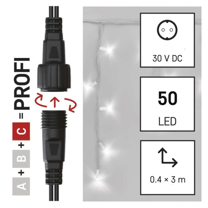 Řetěz rampouchy 3M-WHITE IP44 CW ZY2158 1