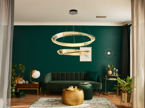 LED krištáľové svietidlo + diaľkový ovládač 90W - J6351/CH 6