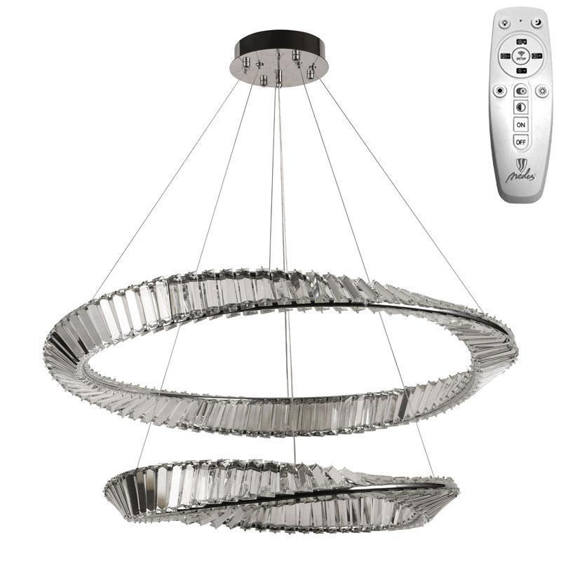 LED krištáľové svietidlo + diaľkový ovládač 90W - J6351/CH 11