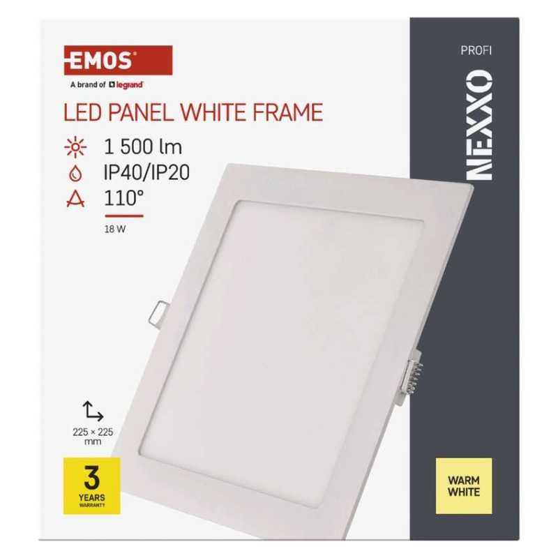 LED SVÍTIDLO NEXXO VES.ČT 18W 1500LM IP4 7
