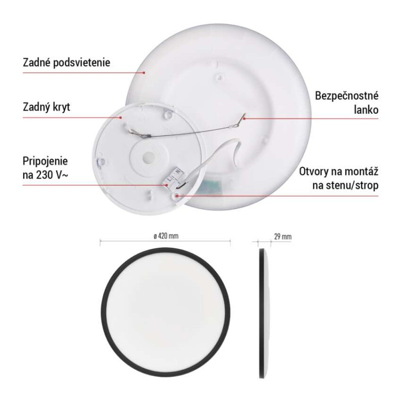 LED SVÍTIDLO FLORI PŘ.K 22W 2200LM NW IP 8