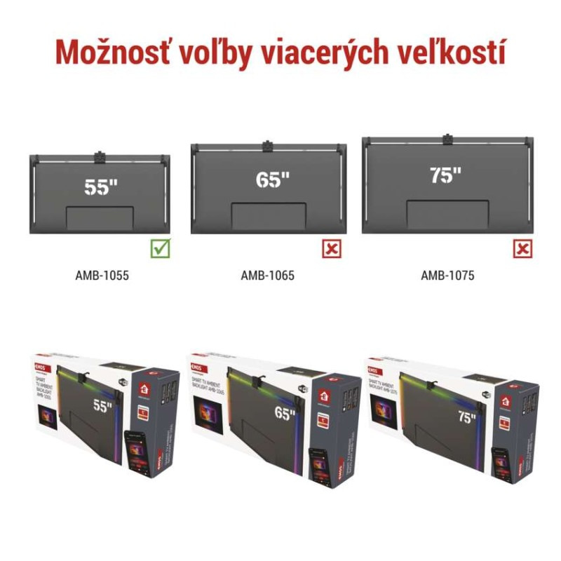 GOSMART AMBIENTNÍ OSVĚTLENÍ TV 55" 6