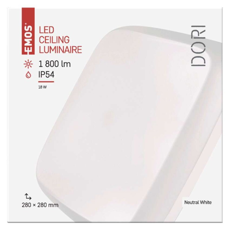 LED DORI PŘ.ČTV IP54/18W/NW B 8