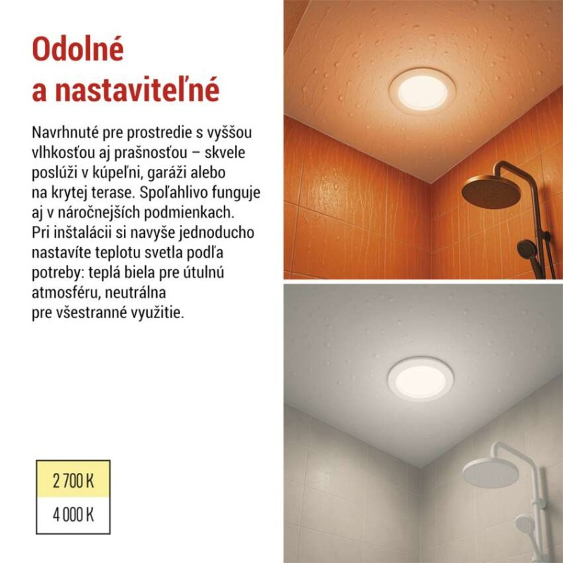 LED SVÍTIDLO LORI VES. KR 4,5W 345LM IP6 5