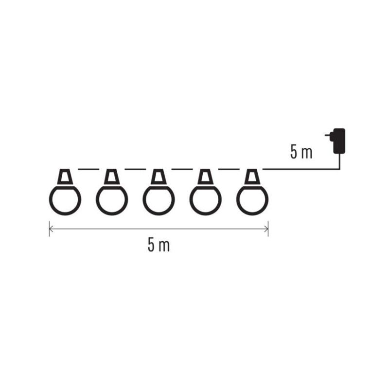 VIANOCE Party žiarovka 50LED 5M IP44WW   DCPW02 1