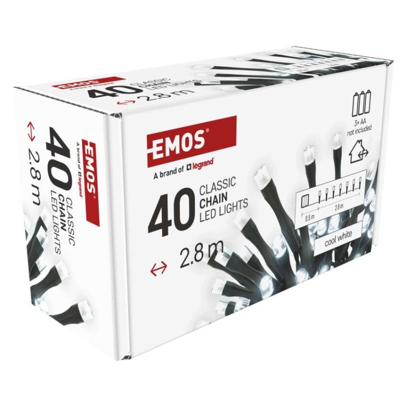 40LED XMAS 3AA IP44 2,8 M CW 9