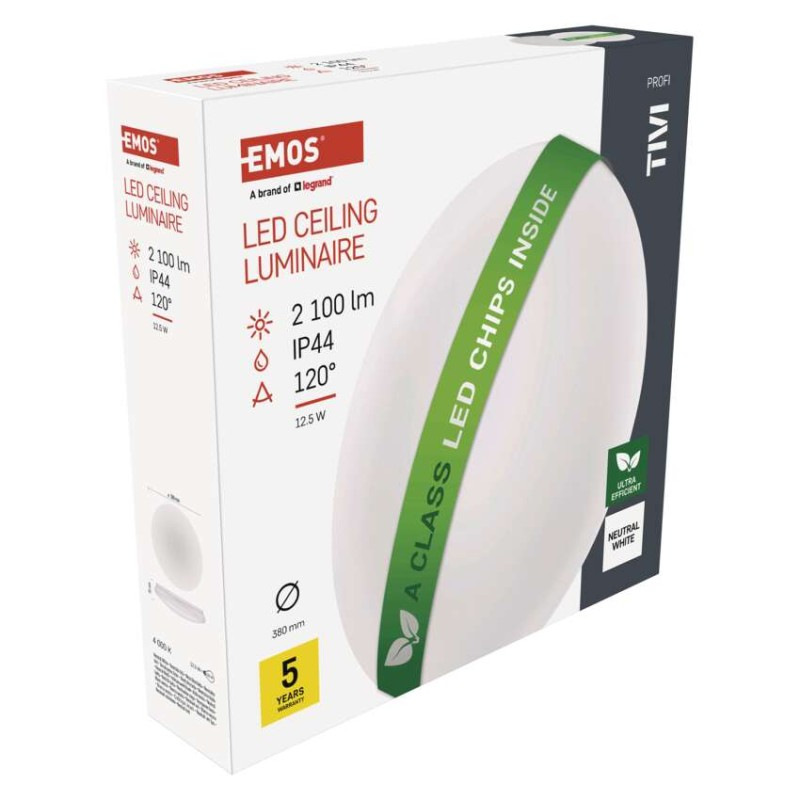 LED SVÍTIDLO TIVI PŘ.KR 12,5W 2100LM IP4 10