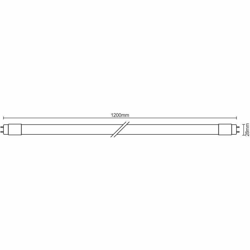 LED žiarivková trubica 18W - T8 / 1200mm / 6500K, 25ks - TLS202 2