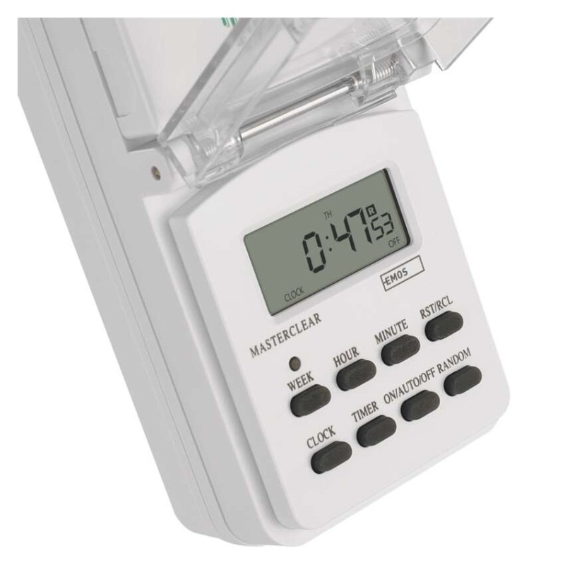 Spínacia zásuvka digitálna IP44 vonkajšia P5507N 11