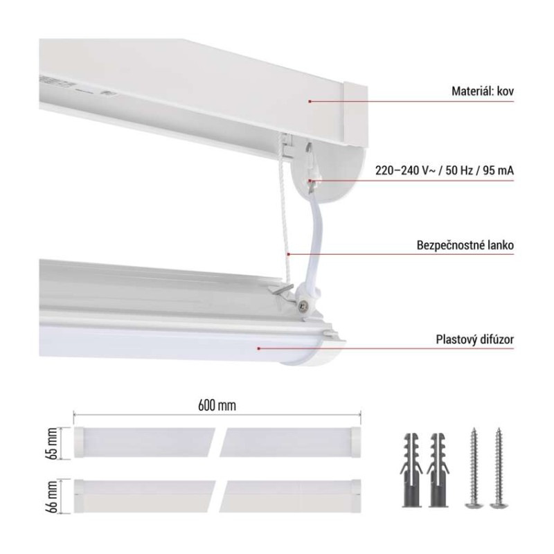 LED LIN. SVÍTIDLO PANO 20W 2700LM IP20 N 4