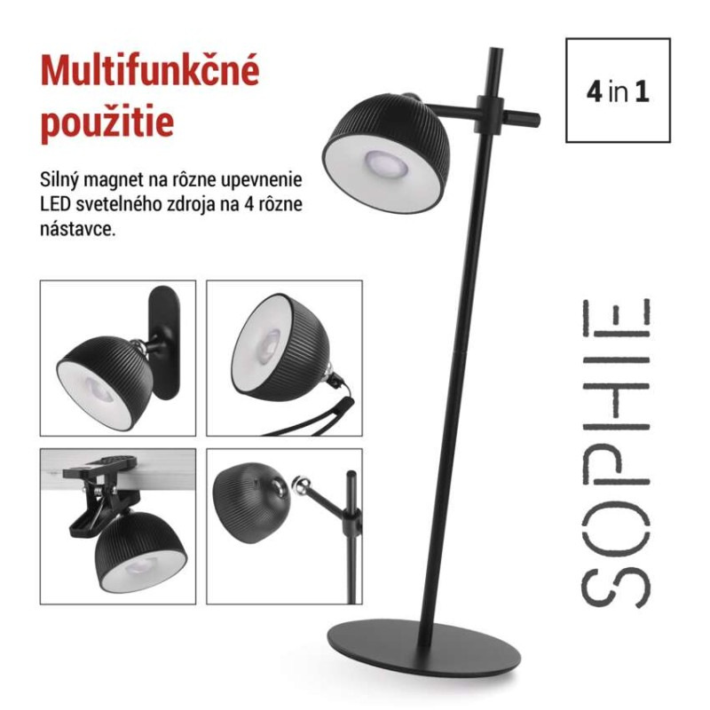 LED STOLNÍ LAMPA SOPHIE ČERNÁ 3