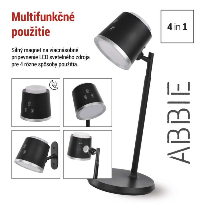 LED STOLNÍ LAMPA ABBIE ČERNÁ 3
