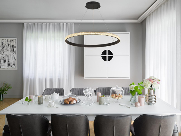 LED závesná lampa na lanku + diaľkový ovládač 55W - J4387/B 6