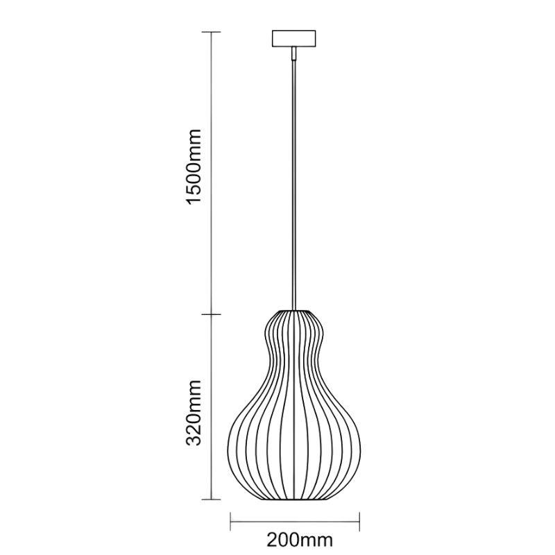 Závesný luster z masívneho dreva E27 / 200 - WRE111 1