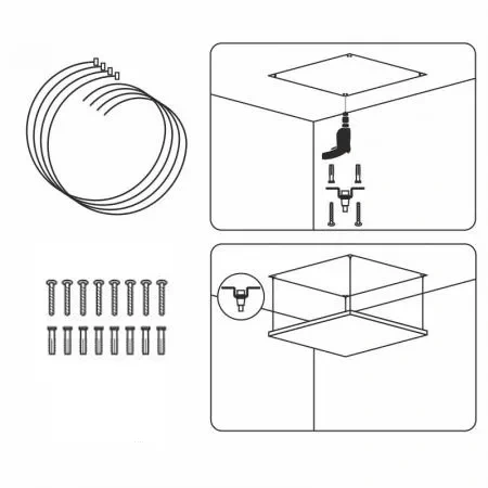 Závesné príslušenstvo pre LED panel 40W (PL121, PL121H, PL121H/U) - SN100 1