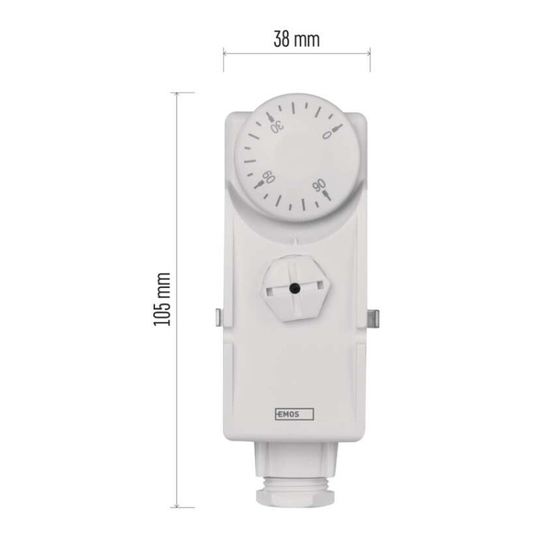 Termostat príložný manuálny 0-90°C P5681 EMOS 2