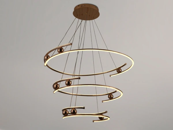 LED visiaca lampa na lanku + diaľkový ovládač 170W - J4347/GCH 5