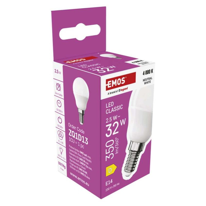 LED CLS MINI GLOBE 2,5W(32W) 350lm E14 N 7