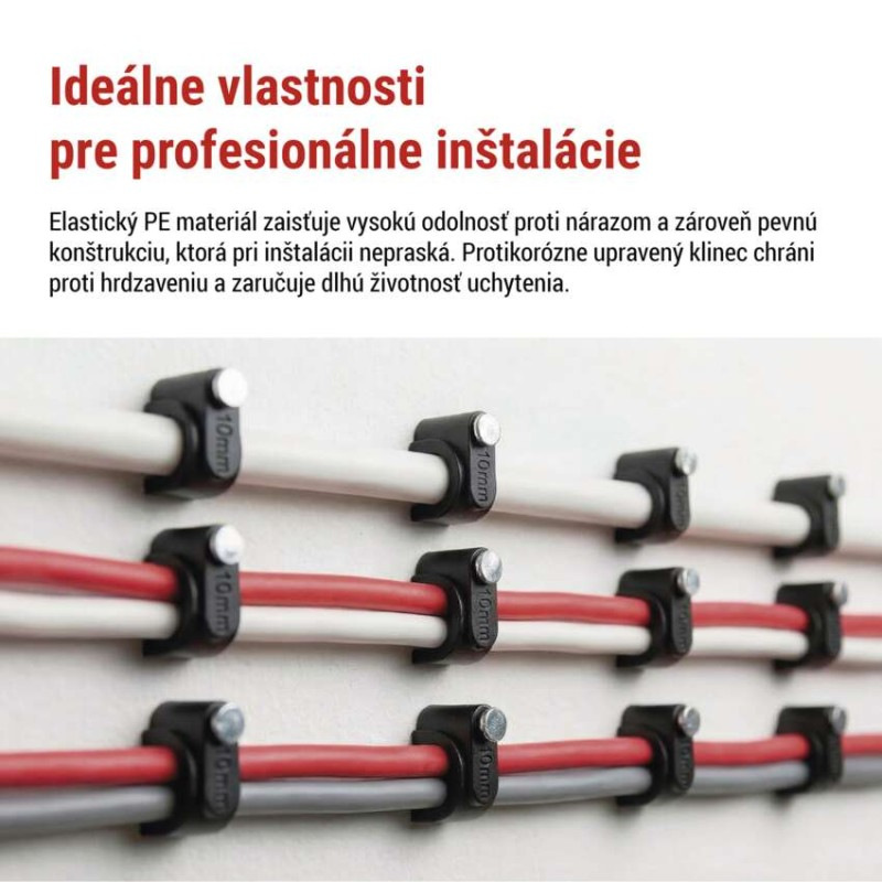 Príchytka na kábel 10MM čierna (bal.50ks) A2825 1