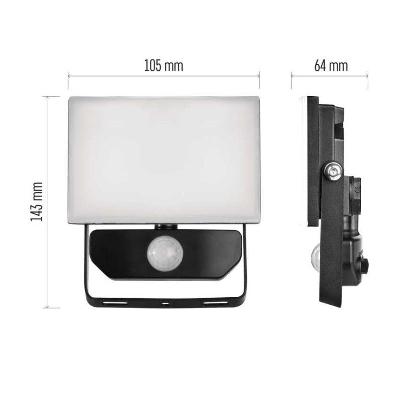 LED REFLEKTOR TAMBO 10W 1000LM PIR 5