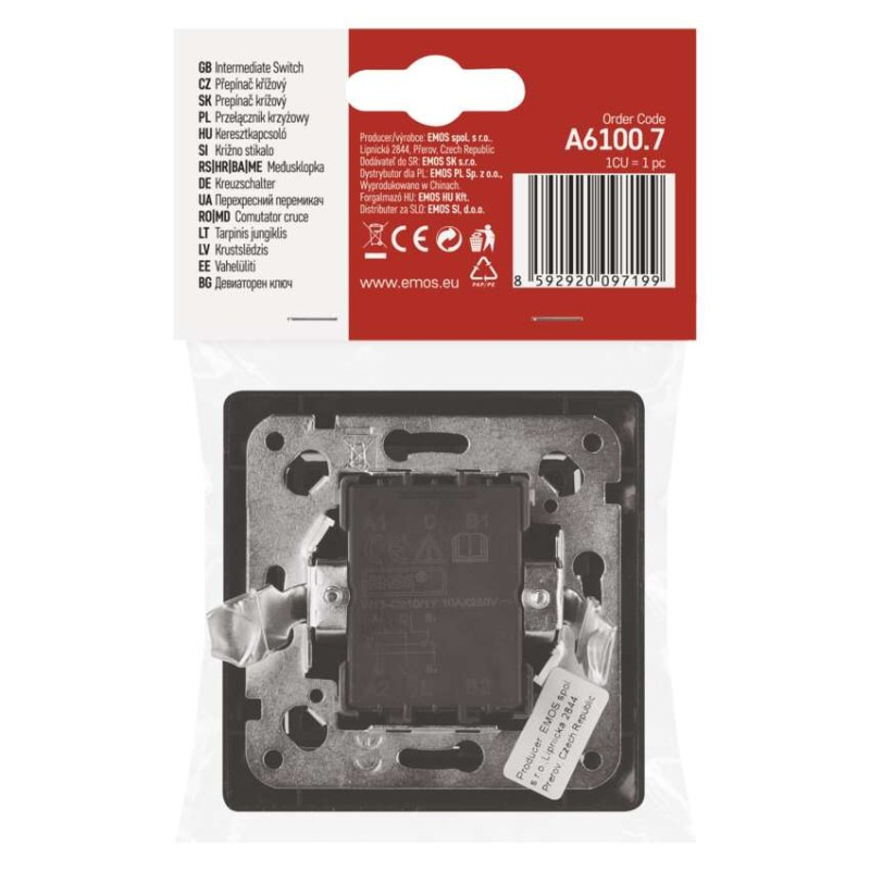 Spínač č.7 250 V/10 A max. IP20  antracit  A6100.7 5