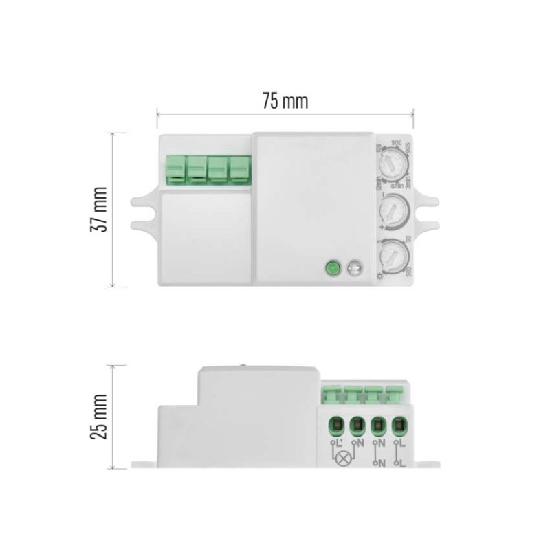 POHYB.ČIDLO MW B 1200W IP20 8