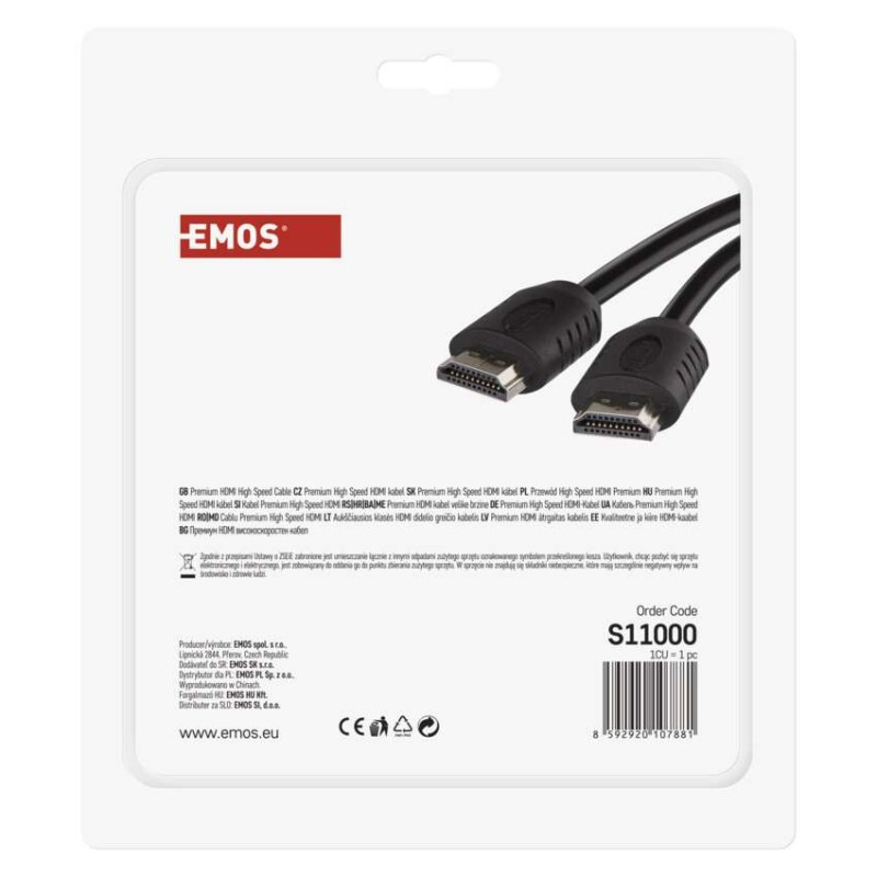 Kábel HDMI 10m 2.0 A vidlica – A vidlica 3