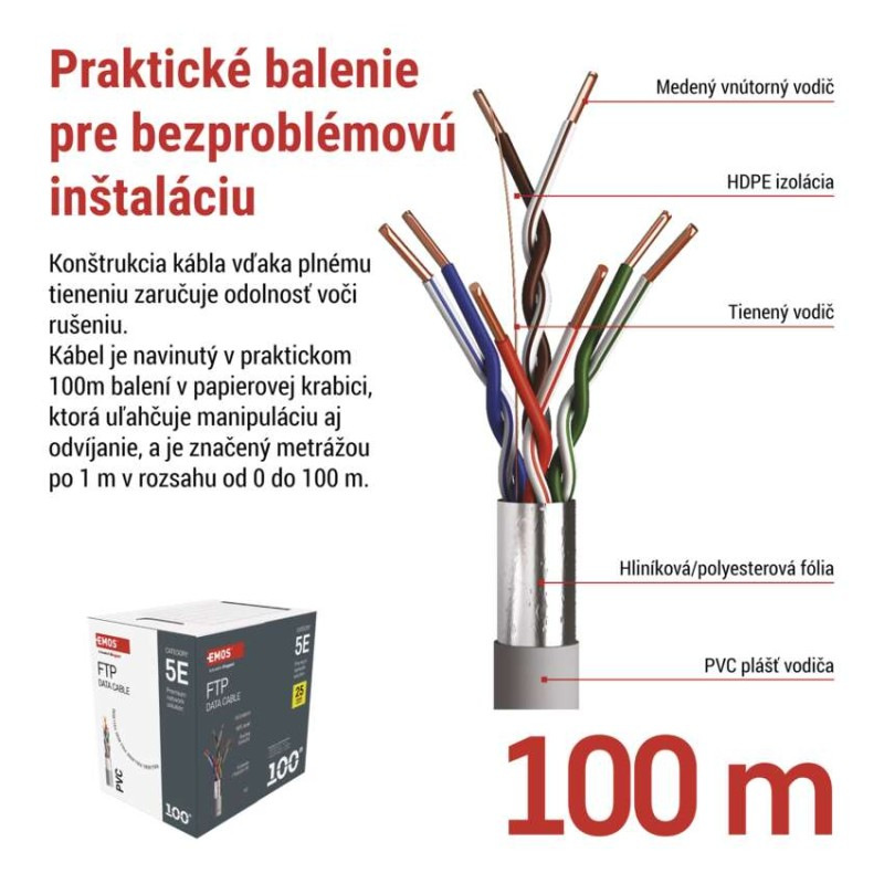 FTP KABEL CAT5E PVC 100M 1