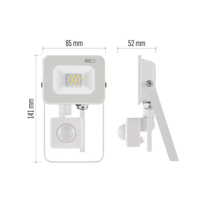 Reflektor LED 10W +senzor biela 5