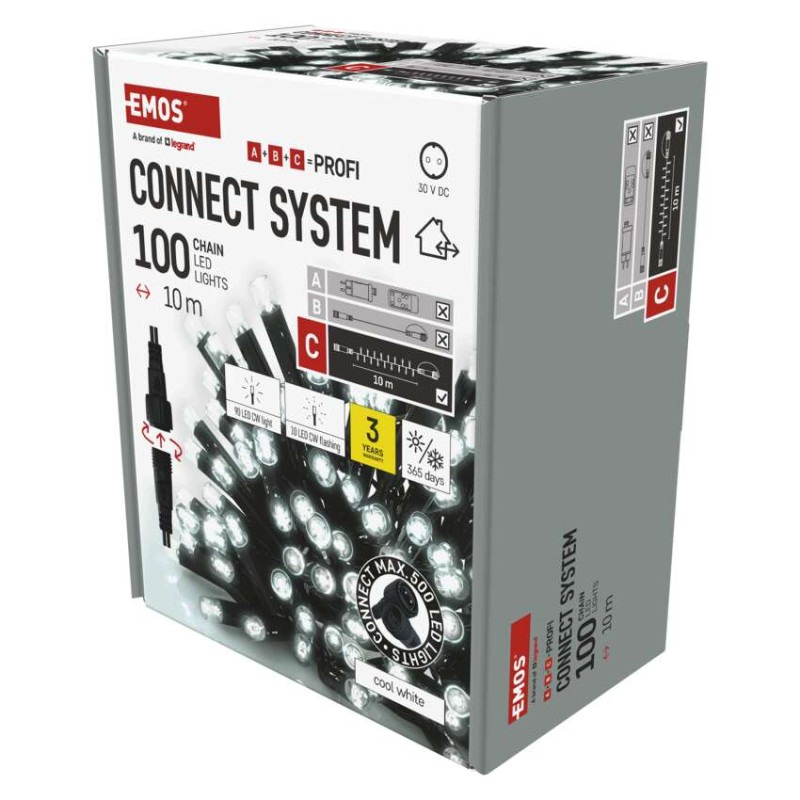 VIANOCE reťaz conn. 100LED 10m