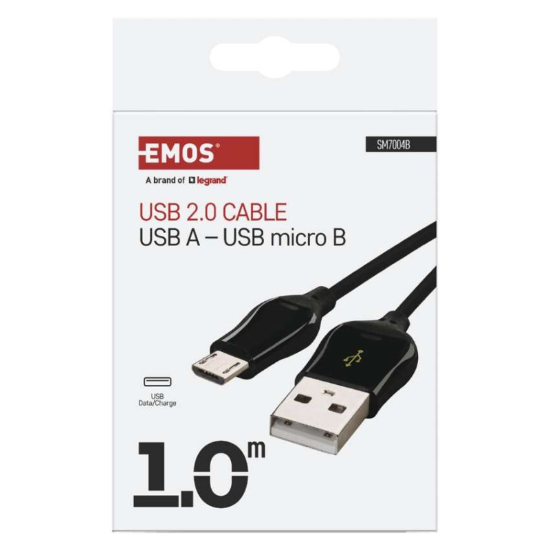 USB 2.0 A/M-MICRO B/M 1M ČERNÁ 2