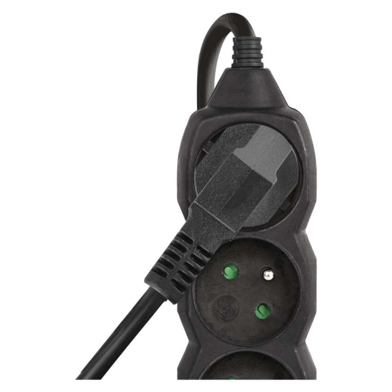 Kábel predlžovací 5Z-3m 1,5mm2 čierny PC0513R 6