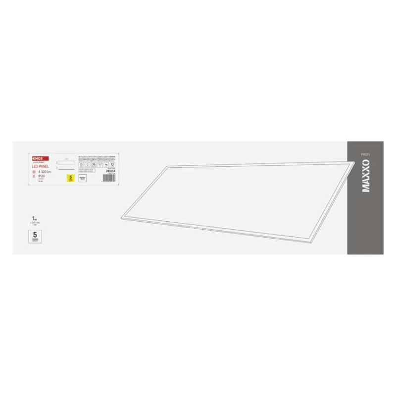 LED Panel 300x1200mm 36W 4000K 4320lm MAXXO EMOS 9