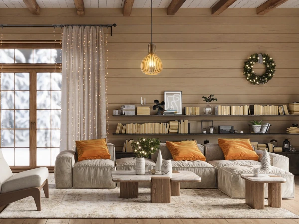 Závesný luster z masívneho dreva E27 / 200 - WRE111 7