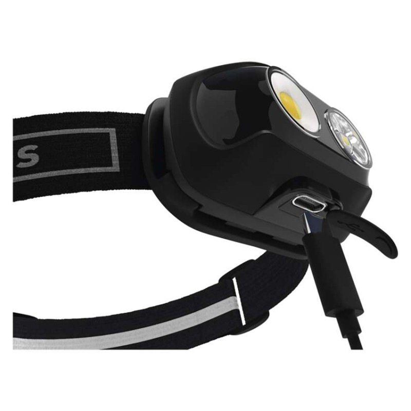 NABÍJECÍ ČELOVKA COB LED + LED TEPLÁ/NEU 13