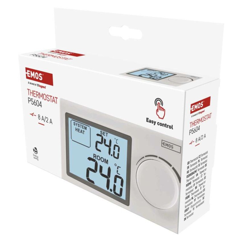 Termostat izbový P5604 digitálny manuálny 5-35*C EMOS 4
