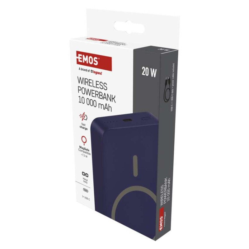 EMOS POWERBANKA WI 1046 10000MAH MODRÁ 3