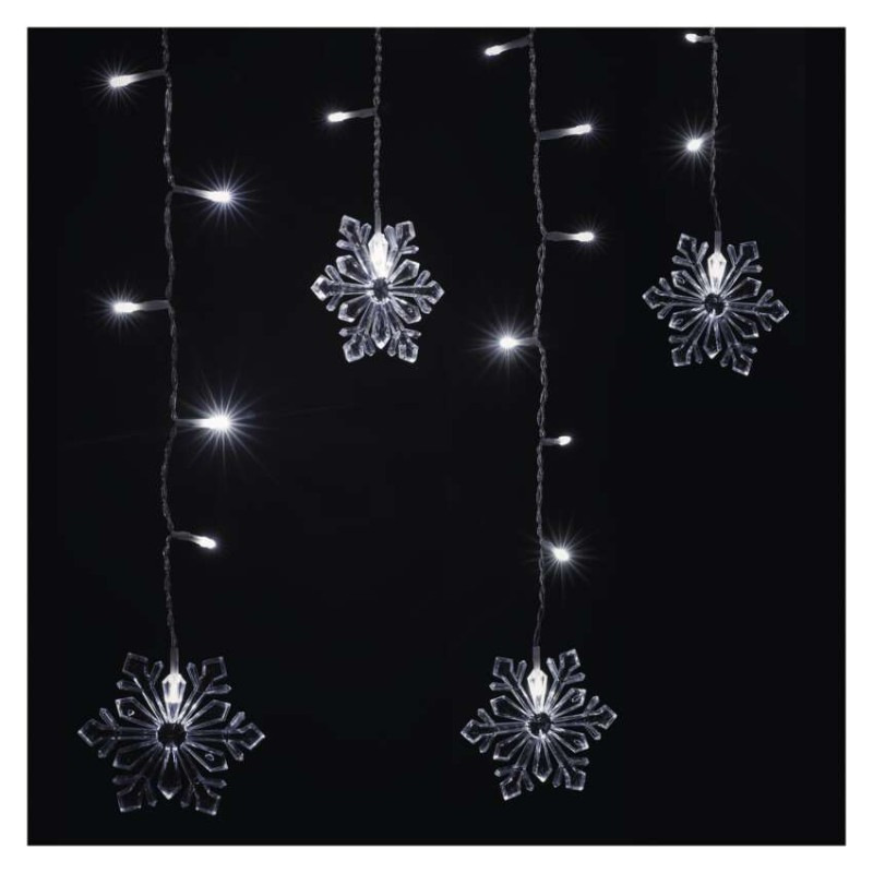 60LED ACRYLIC SNOWFLAKES CW 5