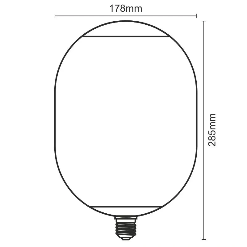 LED dekoratívna žiarovka / filament 4W SMOKE - T178 / E27 / 1800K - ZSF102 2