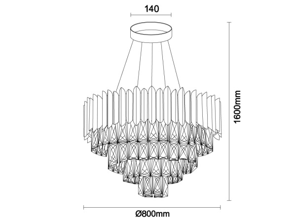 CARLOS krištáľový závesný luster - N2303 5