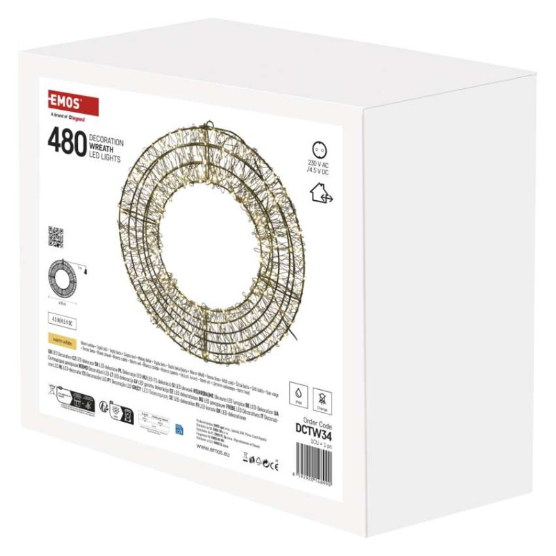 480LED METAL WREATH IP44 WW 2
