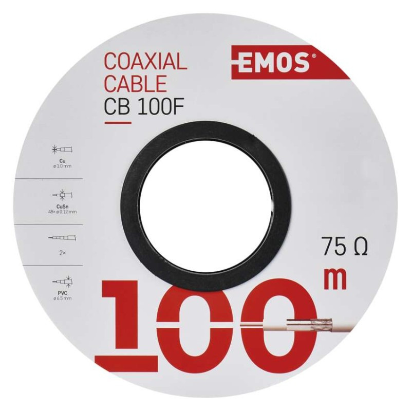 KABEL KOAX.CB100F 100M 3