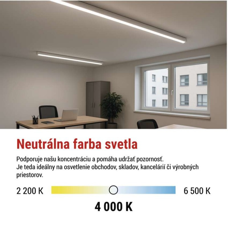 LED LIN. SVÍTIDLO PANO 20W 2700LM IP20 N 3