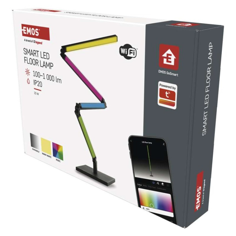 GOSMART LED STOJACÍ LAMPA 24W 1000LM RGB 11